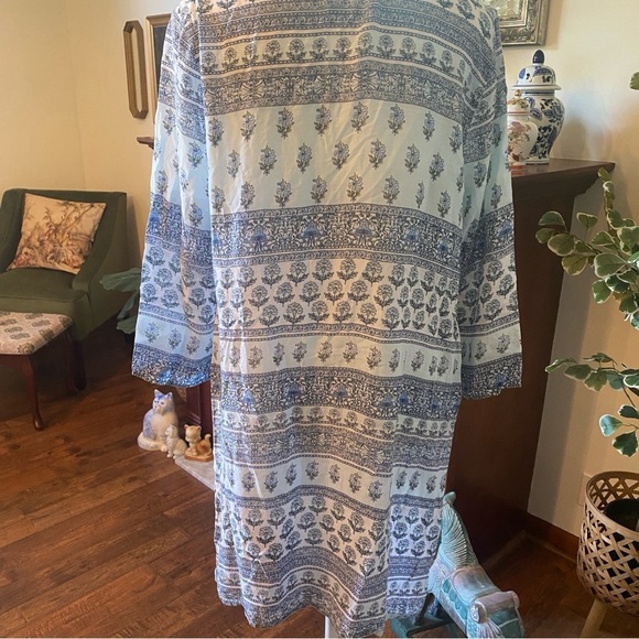 J. Jill • Blue Patterned Lightweight Swimsuit Tunic Coverup • Size M - Picture 5 of 7